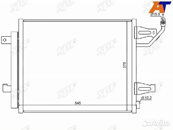 Радиатор кондиционера mitsubishi colt Z2#A 02-08