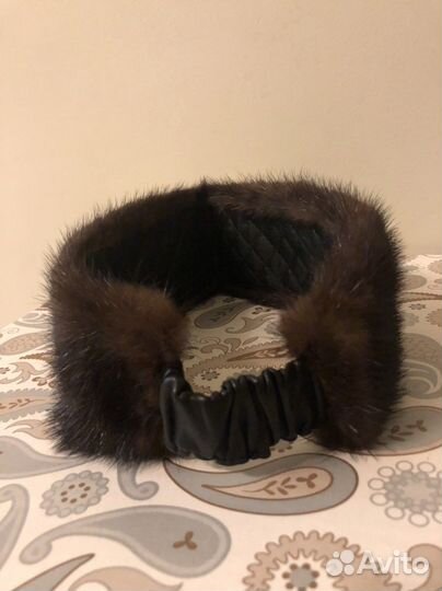 Повязка на голову норковая