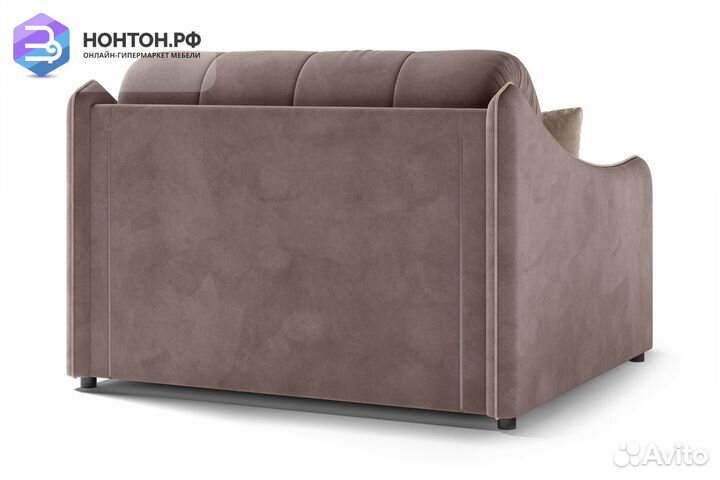 Диван аккордеон Эско коричневый / бежевый