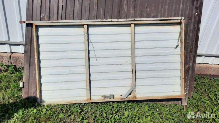 Ворота с калиткой распашные бу