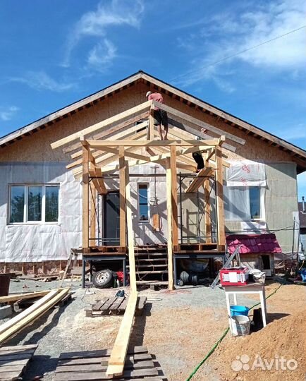 Строительство пристройки веранды террасы беседки