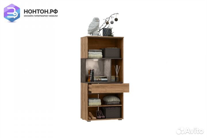 Шкаф Соренто низкий дуб крафт / бетон темный