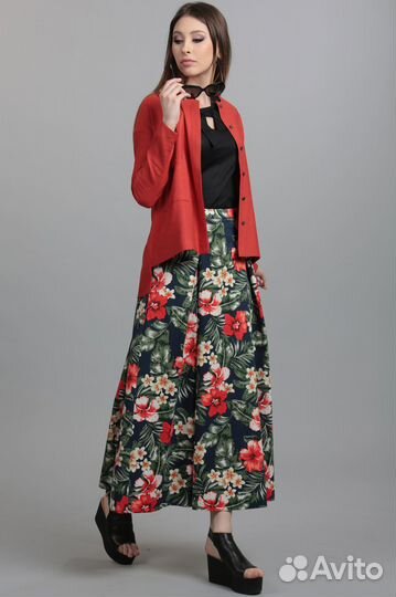 Юбка-макси с цветочным принтом