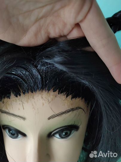 Чёрный китайский женский парик с укладкой