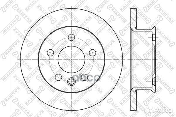 6020-4732-SX диск тормозной передний VW T4 1.8