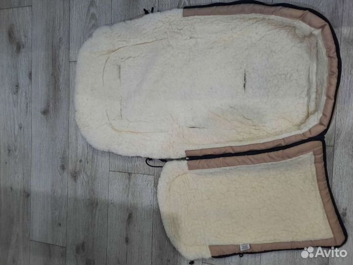 Зимний конверт в коляску, овчина Womar