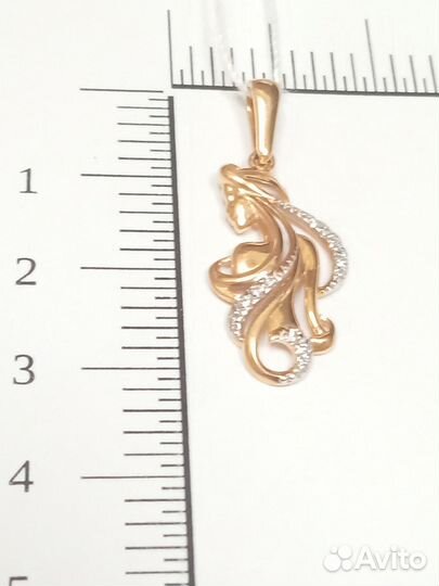 Подвеска с синтетическим камнем Золото