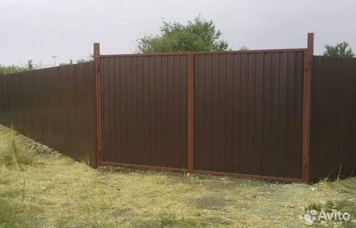 Забор металлический под ключ под ключ