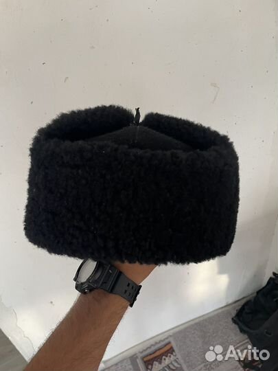 Шапка ушанка черная мужская