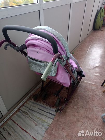Детские санки коляска ника