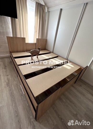 Крoвать 140х200 c ящиками