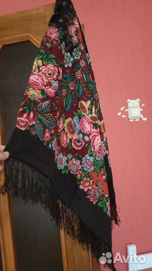 Павловопосадский платок шерсть