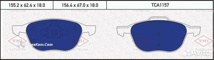 Колодки передние TCA1157
