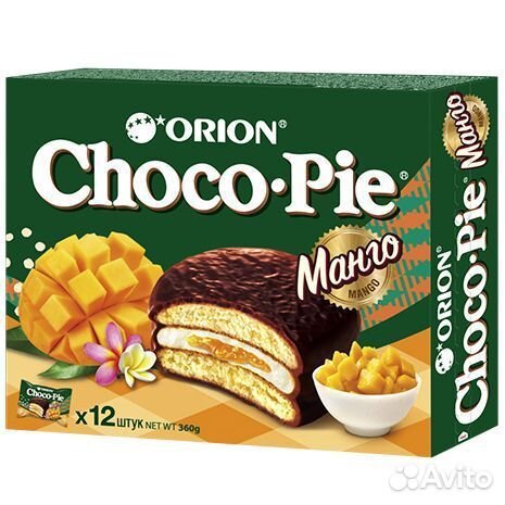 Пирожное печенье с суфле Чоко Пай Манго 336г