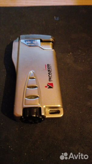 Газовая турбо зажигалка с крышкой.Times Pioneer