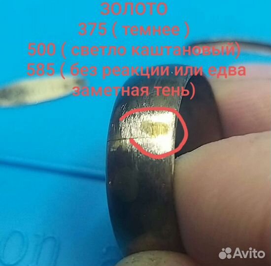 Пробник на золото стекло aucl тест