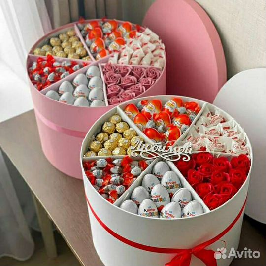 Киндер коробка с цветами