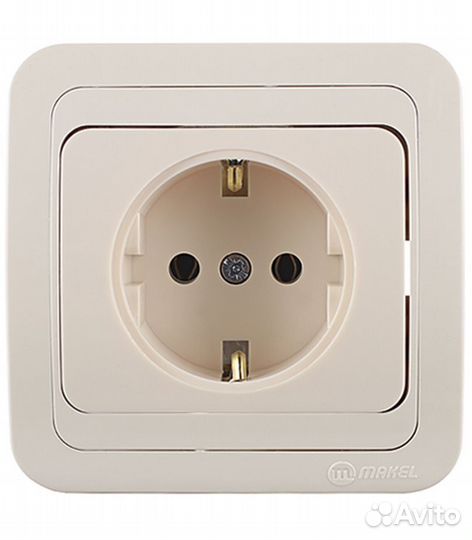 Розетка с рамкой Mimoza 25028 скрытая установка бе