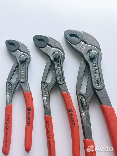 Комплект клещей кобра Knipex 150,180,250мм