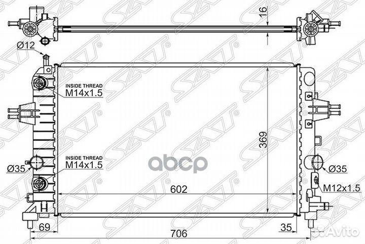Радиатор Opel Astra 04-13 / Zafira 05-14 / Astra