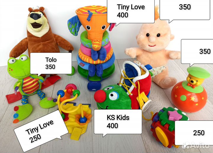 Игрушки пакетом Tiny Love Fisher price K'S Kids