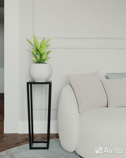 Подставка для цветов и растений, 70х25см, черная