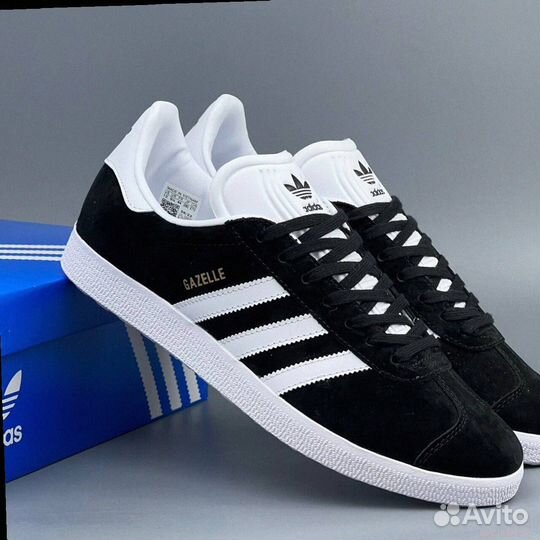 Кроссовки Adidas Gazelle Black (Арт.48192)