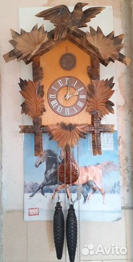 Резные Часы с кукушкой Маяк ссср.настроены.перешлю