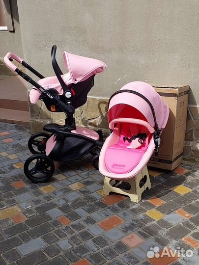 Коляска 3в1 Новая Аулон плюс Мах 360*(Pink)