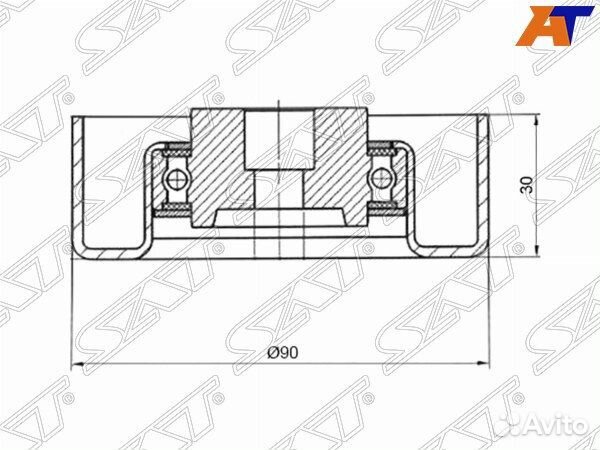 Ролик приводного ремня mitsubishi galant
