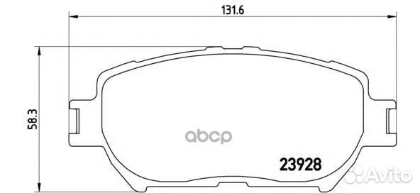 Колодки toyota wish MPV ZNE1, ANE1 04/03-03/0