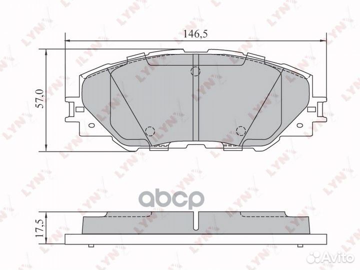 Колодки передние lynxauto BD-7572 toyota RAV 4