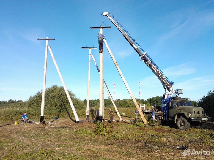 Ямобур.Доставка,Установка Столбов,Опор Лэп св95