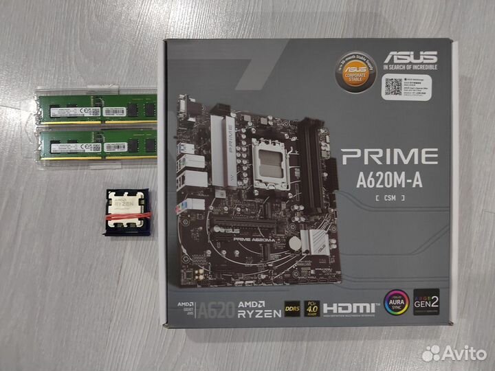 Комплект Asus Prime A620M-A+Ryzen 5 7500F+16 Гб