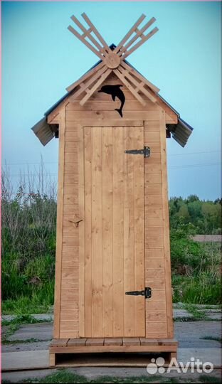 Дачный туалет деревянный SKU002