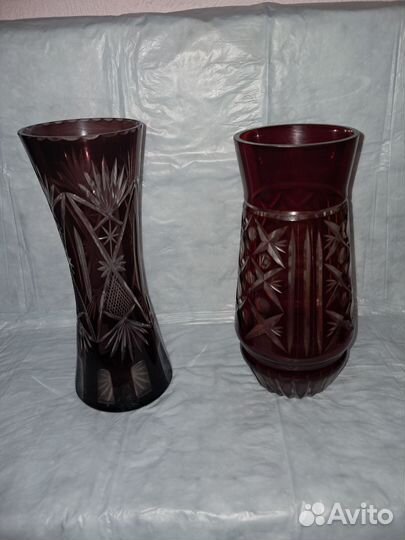 Ваза цветное стекло СССР