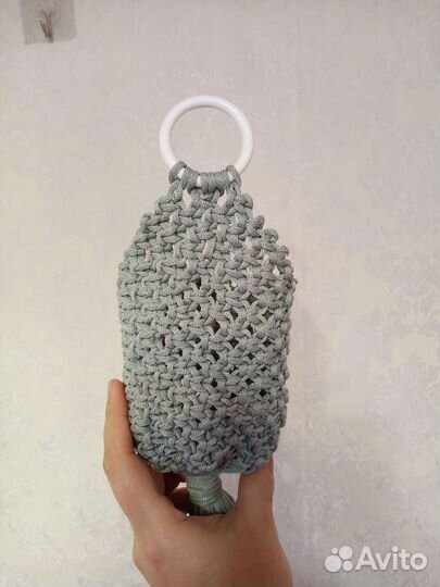 Кашпо подвесное настенное макраме