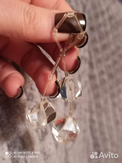 Брошь /Подвеска льдинки природный Горный Хрусталь