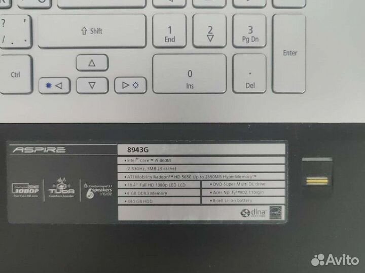 Ноутбук Acer 18.4 ATI Radeon HD 2650MB/8/512GB