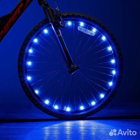 Гирлянда на обод велосипеда