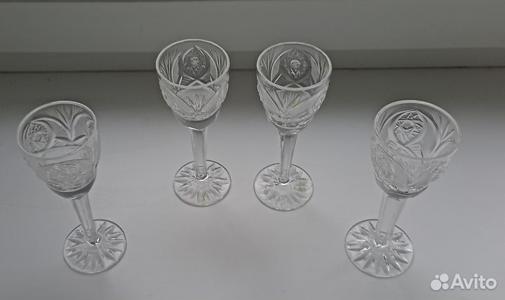 Хрустальные рюмки, стопки, фужеры СССР