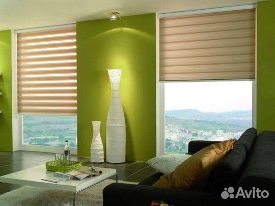 Рулонные шторы день ночь
