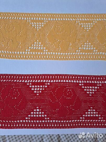 Кружево винтаж, хлопок, лен, цветное