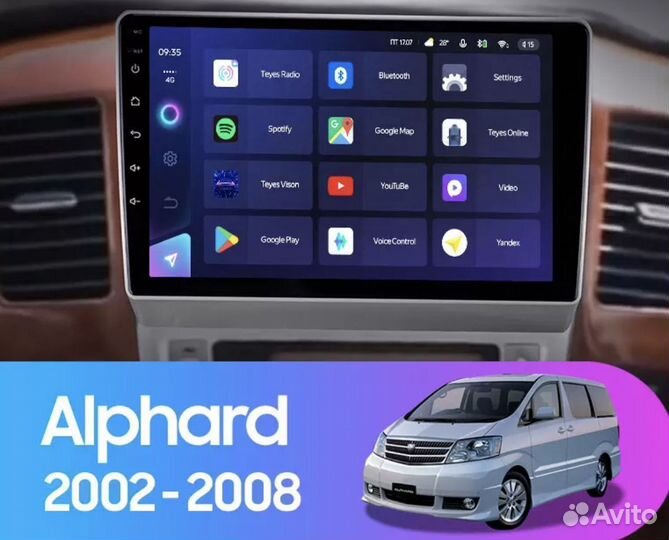 Штатная магнитола Toyota Alphard 2005-2008 2-32g