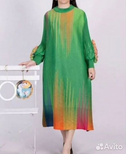 Платье плиссе, размеры от 48 до 56