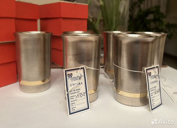Серебряные рюмки новые 925 серебро
