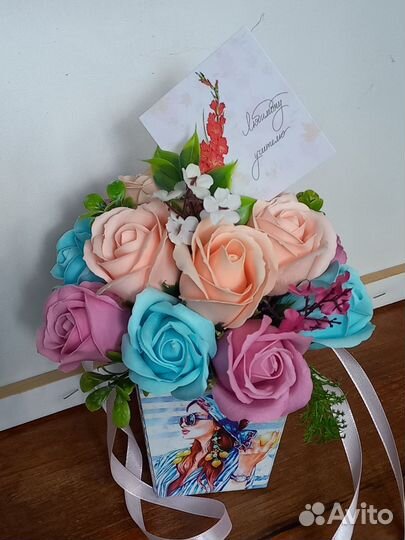 Букеты из мыльных роз ко Дню учителя