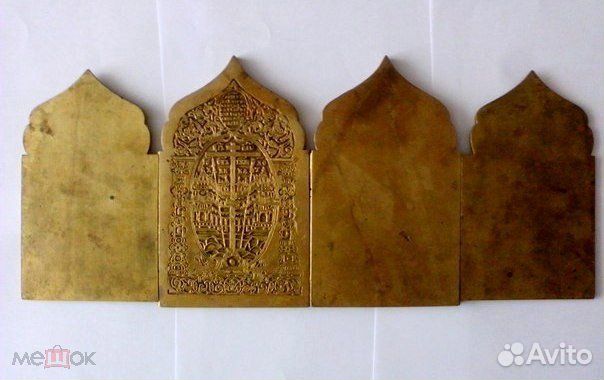 Складень праздники 4 створки, медное литье