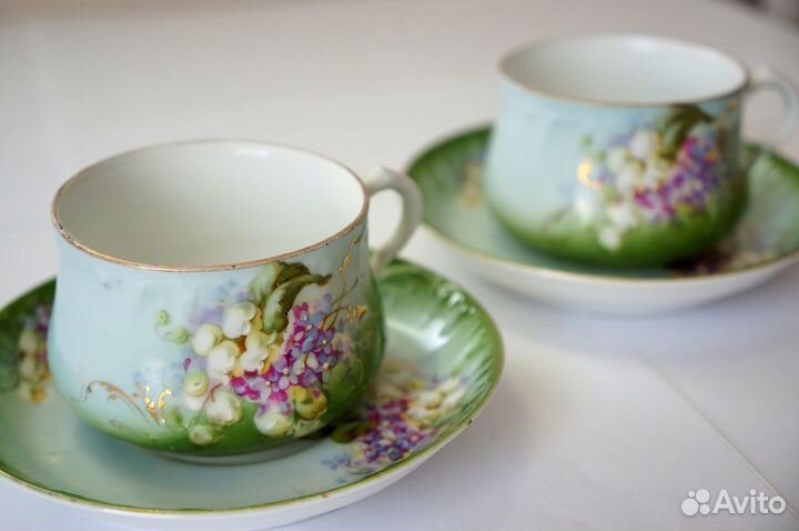 Редкие антикварные Кофейные пары Кузнецов