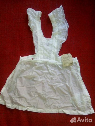 Школьный белый фартук СССР. Этикетка